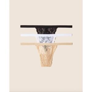 Cosabella Never Say Never Skimpie Lace G-String 3 Pack